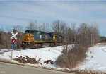 CSXT 7787 Leads L070 at Spragues Mills Rd. in Greene